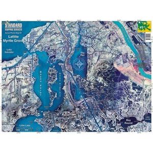 LAMINATED FISHING MAP