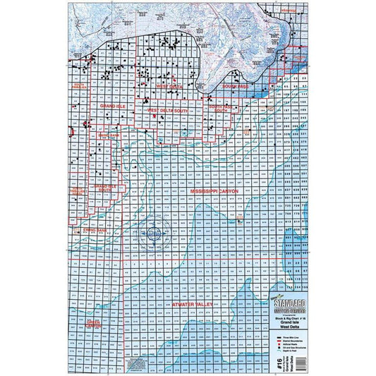 LAMINATED FISHING MAP