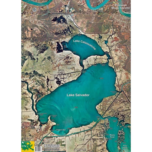 LAMINATED FISHING MAP