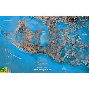 LAMINATED FISHING MAP