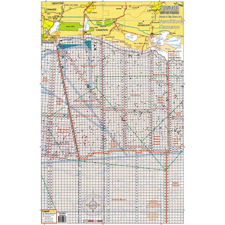 LAMINATED FISHING MAP