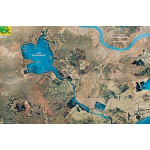 LAMINATED FISHING MAP