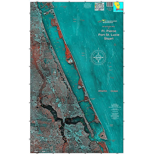 LAMINATED FISHING MAP