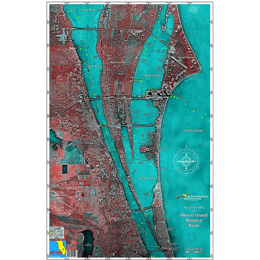 LAMINATED FISHING MAP